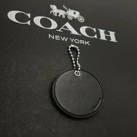 Coach X NASA Space ASTRONAUT Black Multi Leather Bag Charm Rare Star Glitter - Picture 8 of 9